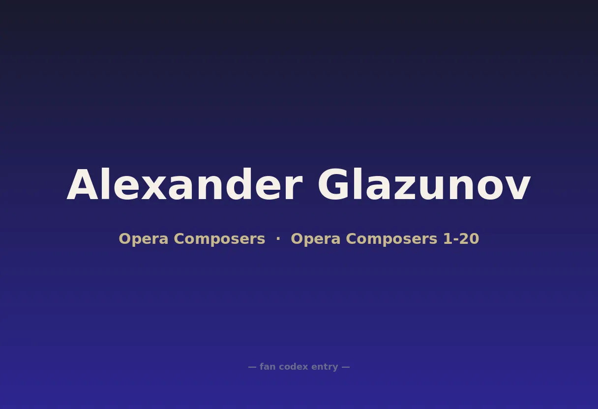 Alexander Glazunov